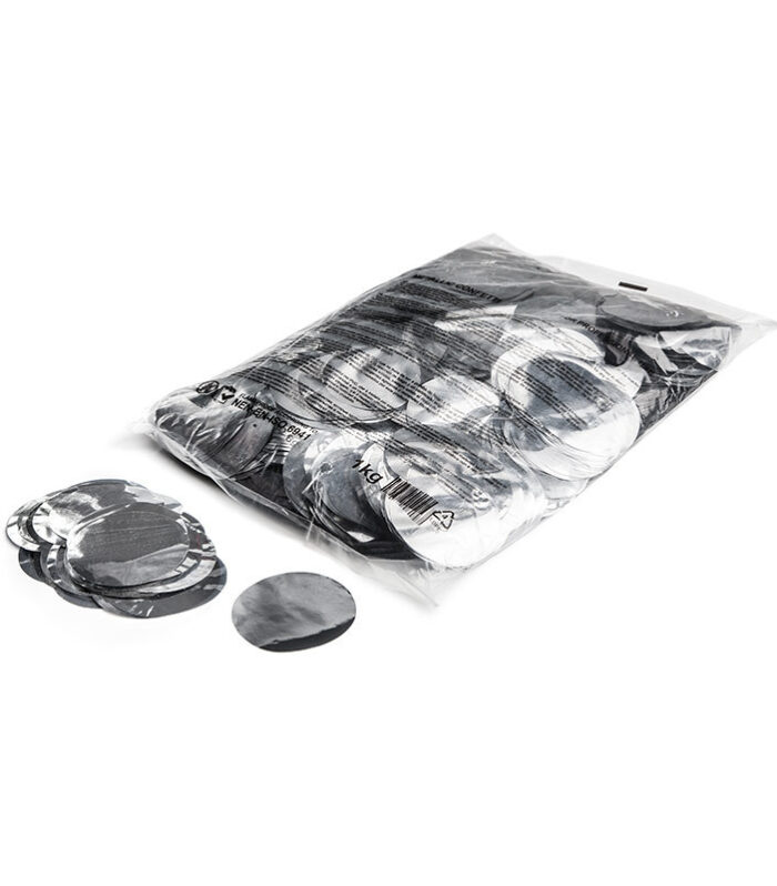 TCM FX - Metallic Konfetti Kör Ø 55mm - Silver - 1 kg